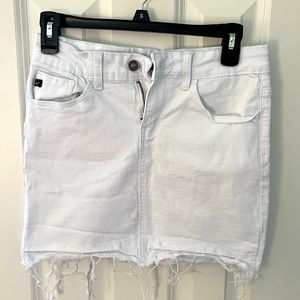 KanKan white denim skirt size S